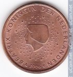 5 центов 2006 г. Нидерланды(15) -250.3 - аверс