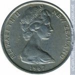 10 центов 1967 г. Новая Зеландия(16) -46.8 - реверс