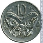 10 центов 1980 г. Новая Зеландия(16) -46.8 - аверс