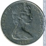 10 центов 1980 г. Новая Зеландия(16) -46.8 - реверс
