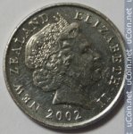 10 центов 2002 г. Новая Зеландия(16) -46.8 - реверс