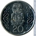 20 центов 2006 г. Новая Зеландия(16) -46.8 - аверс