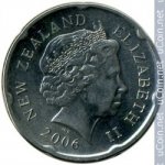 20 центов 2006 г. Новая Зеландия(16) -46.8 - реверс