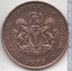 1 кобо 1973 г. Нигерия(15) -9.8 - реверс