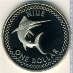 1 доллар 2009 г. Ниуэ(15) -455.7 - реверс