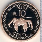 10 центов 2009 г. Ниуэ(15) -455.7 - реверс