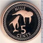 5 центов 2009 г. Ниуэ(15) -455.7 - реверс