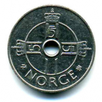 1 крона 2001 г. Норвегия(16) -98.7 - реверс