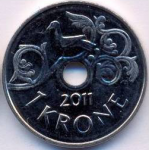 1 крона 2011 г. Норвегия(16) -98.7 - аверс
