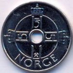 1 крона 2011 г. Норвегия(16) -98.7 - реверс