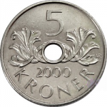 5 крон 2000 г. Норвегия(16) -98.7 - аверс