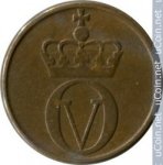 1 эре 1961 г. Норвегия(16) -98.7 - реверс