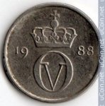 10 эре 1988 г. Норвегия(16) -98.7 - реверс