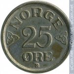25 эре 1957 г. Норвегия(16) -98.7 - аверс