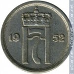 25 эре 1957 г. Норвегия(16) -98.7 - реверс