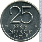 25 эре 1978 г. Норвегия(16) -98.7 - аверс