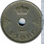 50 эре 1927 г. Норвегия(16) -98.7 - аверс