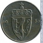 50 эре 1980 г. Норвегия(16) -98.7 - реверс