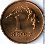 1 грош 1992 г. Польша(18) -428.3 - реверс