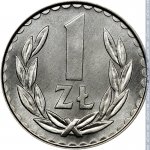 1 злотый 1988 г. Польша(18) -428.3 - реверс