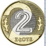 2 злотых 1994 г. Польша(18) -428.3 - реверс