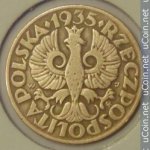 5 грошей 1935 г. Польша(18) -428.3 - реверс