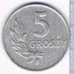 5 грошей 1949 г. Польша(18) -428.3 - аверс
