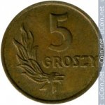 5 грошей 1949 г. Польша(18) -428.3 - аверс
