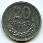 20 грошей 1971 г. Польша(18) -428.3 - аверс