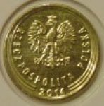 2 гроша 2014 г. Польша(18) -428.3 - реверс