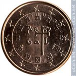 1 цент 2002 г. Португалия(18) -367.4 - реверс