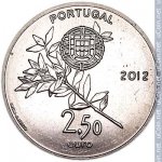 2,5 евро 2012 г. Португалия(18) -374.2 - аверс