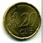20 центов 2015 г. Португалия(18) -374.2 - реверс