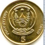 5 франков 2003 г. Руанда(18) -10.1 - аверс