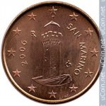 1 цент 2006 г. Сан-Марино(19) -1896.3 - реверс