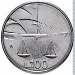100 лир 1990 г. Сан-Марино(19) -1896.3 - реверс