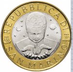 1000 лир 2000 г. Сан-Марино(19) -1896.3 - аверс