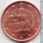 5 центов 2006 г. Сан-Марино(19) -1896.3 - реверс