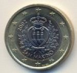 1 евро 2011 г. Сан-Марино(19) -1896.3 - реверс