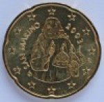 20 центов 2002 г. Сан-Марино(19) -1896.3 - реверс