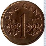 1 цент 2000 г. Сингапур(19) - 37.1 - реверс