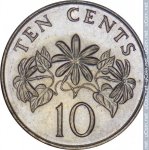10 центов 1986 г. Сингапур(19) - 37.1 - реверс
