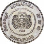 10 центов 1986 г. Сингапур(19) - 37.1 - аверс
