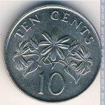 10 центов 1987 г. Сингапур(19) - 37.1 - реверс
