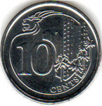 10 центов 2013 г. Сингапур(19) - 37.1 - аверс