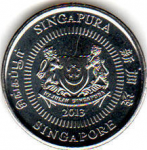 10 центов 2013 г. Сингапур(19) - 37.1 - реверс