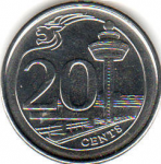 20 центов 2013 г. Сингапур(19) - 37.1 - аверс
