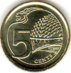 5 центов 2013 г. Сингапур(19) - 37.1 - аверс