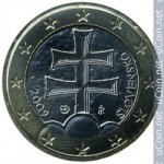 1 евро 2009 г. Словакия(20) - 180.9 - реверс