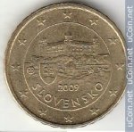 10 центов 2009 г. Словакия(20) - 180.9 - реверс